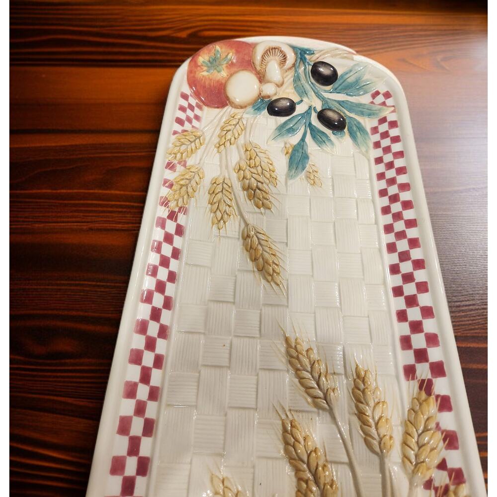 Fitz and Floyd Essentials Papa Paisano Collection French Bread Platter Vintage - Picture 5 of 7